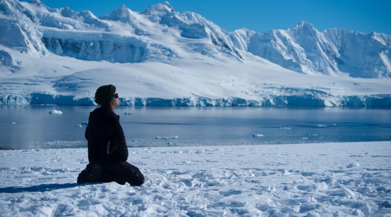 Modern university building in Arctic landscape with Inuit cultural elements