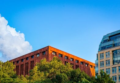 Massachusetts Institute of Technology main campus building with students walking