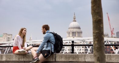 Student studying with UK flag and Chevening Scholarship logo