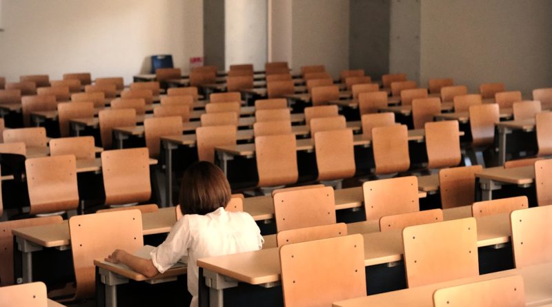 Students in a Japanese classroom engaged in structured learning activities
