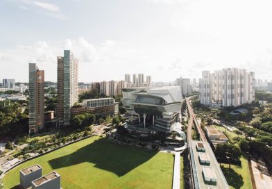 National University of Singapore main campus with modern architecture and international students