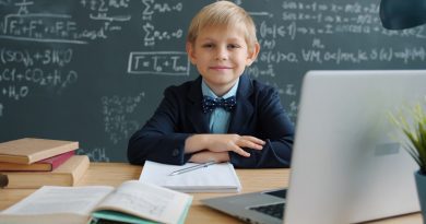 Students in a classroom with limited screen usage during lessons