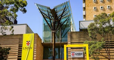 Indian students studying at Australian university campus with modern buildings