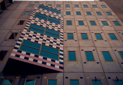 University of Melbourne main campus building with students walking